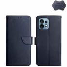 For Motorola Edge+ 2023 Genuine Leather Fingerprint-proof Flip Phone Case(Blue) - 1