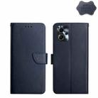 For Motorola Moto G23 4G/G13 4G Genuine Leather Fingerprint-proof Flip Phone Case(Blue) - 1