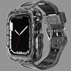 TPU Integrated Case Watch Band For Apple Watch Series 8&7 41mm / SE 2&6&SE&5&4 40mm / 3&2&1 38mm(Transparent Black) - 1