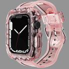 TPU Integrated Case Watch Band For Apple Watch Series 8&7 45mm / SE 2&6&SE&5&4 44mm / 3&2&1 42mm(Transparent Pink) - 1