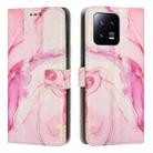 For Xiaomi 13 Painted Marble Pattern Leather Phone Case(Rose Gold) - 1
