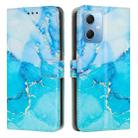 For Xiaomi Redmi Note 12 Global / Poco X5 5G Painted Marble Pattern Leather Phone Case(Blue Green) - 1
