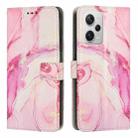 For Xiaomi Redmi Note 12 Pro 5G Global Painted Marble Pattern Leather Phone Case(Rose Gold) - 1