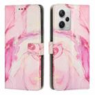 For Xiaomi Redmi Note 12 Pro+ Global / 12 Explorer  Painted Marble Pattern Leather Phone Case(Rose Gold) - 1