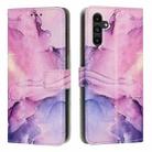 For Samsung Galaxy A54 Painted Marble Pattern Leather Phone Case(Purple) - 1