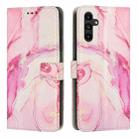 For Samsung Galaxy A54 Painted Marble Pattern Leather Phone Case(Rose Gold) - 1