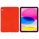 For iPad 10th Gen 10.9 2022 Solid Color Liquid Silicone Dropproof Full Coverage Tablet Case(Red) - 1