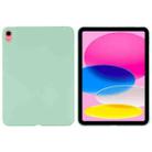 For iPad 10th Gen 10.9 2022 Solid Color Liquid Silicone Dropproof Full Coverage Tablet Case(Green) - 1