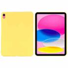 For iPad 10th Gen 10.9 2022 Solid Color Liquid Silicone Dropproof Full Coverage Tablet Case(Yellow) - 1