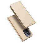 For Xiaomi Redmi 11A / 12C / Xiaomi Poco C55 DUX DUCIS Skin Pro Series Flip Leather Phone Case(Gold) - 1