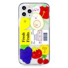 For iPhone 11 Pro Max Transparent TPU Pattern Protective Case(Fruit) - 1
