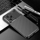 For Xiaomi Redmi Note 12 Global/Poco X5 Carbon Fiber Texture Shockproof TPU Phone Case(Black) - 1