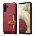 For Samsung Galaxy A34 5G Calfskin Card Slot TPU + PU Phone Case(Red) - 1