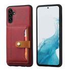 For Samsung Galaxy A54 5G Calfskin Card Slot TPU + PU Phone Case(Red) - 1