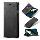 For OnePlus 11R Denim Texture Flip Leather Phone Case(Black) - 1