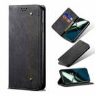 For OnePlus Ace 2 5G Denim Texture Flip Leather Phone Case(Black) - 1