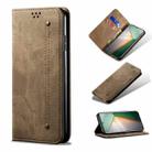 For vivo iQOO 11 Denim Texture Flip Leather Phone Case(Khaki) - 1