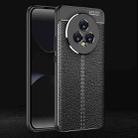 For Honor Magic5 Litchi Texture Shockproof TPU Phone Case(Black) - 1