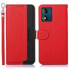 For Motorola Moto E13 KHAZNEH Litchi Texture Leather RFID Phone Case(Red) - 1