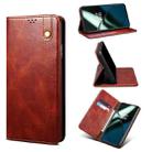 For OnePlus Ace 2 5G Oil Wax Crazy Horse Texture Leather Phone Case(Brown) - 1