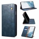 For Samsung Galaxy A54 5G Oil Wax Crazy Horse Texture Leather Phone Case(Blue) - 1