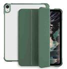 For iPad mini 6 3-fold Shockproof Smart Leather Tablet Case(Deep Green) - 1