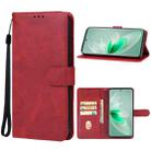 For vivo V27 Pro Leather Phone Case(Red) - 1