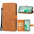 For vivo V27 Pro Leather Phone Case(Brown) - 1