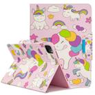 For iPad Pro 11 (2020) Colored Drawing Horizontal Flip PU Leather Tablet Case with Holder & Card Slots(Unicorns) - 1