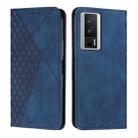 For Xiaomi Redmi K60 / K60 Pro Diamond Pattern Skin Feel Magnetic Leather Phone Case(Blue) - 1