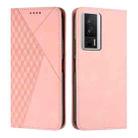 For Xiaomi Redmi K60 / K60 Pro Diamond Pattern Skin Feel Magnetic Leather Phone Case(Rose Gold) - 1