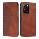 For Xiaomi Redmi Note 12 Pro Speed / Poco X5 Pro 5G Diamond Pattern Skin Feel Magnetic Leather Phone Case(Brown) - 1