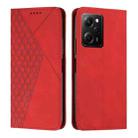 For Xiaomi Redmi Note 12 Pro Speed / Poco X5 Pro 5G Diamond Pattern Skin Feel Magnetic Leather Phone Case(Red) - 1