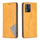 For Motorola Moto E13 4G Prismatic Invisible Magnetic Leather Phone Case(Yellow) - 1