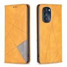 For Motorola Moto G 5G 2023 Prismatic Invisible Magnetic Leather Phone Case(Yellow) - 1