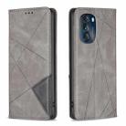 For Motorola Moto G 5G 2023 Prismatic Invisible Magnetic Leather Phone Case(Grey) - 1