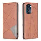 For Motorola Moto G 5G 2023 Prismatic Invisible Magnetic Leather Phone Case(Brown) - 1