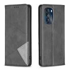 For Motorola Moto G 5G 2023 Prismatic Invisible Magnetic Leather Phone Case(Black) - 1