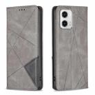 For Motorola Moto G73 5G Prismatic Invisible Magnetic Leather Phone Case(Grey) - 1