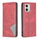 For Motorola Moto G73 5G Prismatic Invisible Magnetic Leather Phone Case(Red) - 1