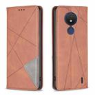 For Nokia C21 Prismatic Invisible Magnetic Leather Phone Case(Brown) - 1