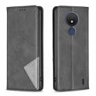 For Nokia C21 Prismatic Invisible Magnetic Leather Phone Case(Black) - 1