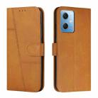 For Xiaomi Redmi Note 12 Global / Poco X5 5G Stitching Calf Texture Buckle Leather Phone Case(Yellow) - 1