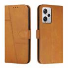 For Xiaomi Redmi Note 12 Pro+ Global / Note 12 Explorer Stitching Calf Texture Buckle Leather Phone Case(Yellow) - 1