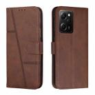 For Xiaomi Redmi Note 12 Pro Speed / Poco X5 Pro 5G Stitching Calf Texture Buckle Leather Phone Case(Brown) - 1