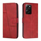 For Xiaomi Redmi Note 12 Pro Speed / Poco X5 Pro 5G Stitching Calf Texture Buckle Leather Phone Case(Red) - 1