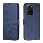 For Xiaomi Redmi Note 12 Pro Speed / Poco X5 Pro 5G Stitching Calf Texture Buckle Leather Phone Case(Blue) - 1