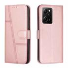 For Xiaomi Redmi Note 12 Pro Speed / Poco X5 Pro 5G Stitching Calf Texture Buckle Leather Phone Case(Rose Gold) - 1