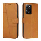 For Xiaomi Redmi Note 12 Pro Speed / Poco X5 Pro 5G Stitching Calf Texture Buckle Leather Phone Case(Yellow) - 1