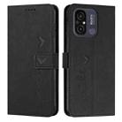 For Xiaomi Redmi 11A 4G Skin Feel Heart Pattern Leather Phone Case(Black) - 1
